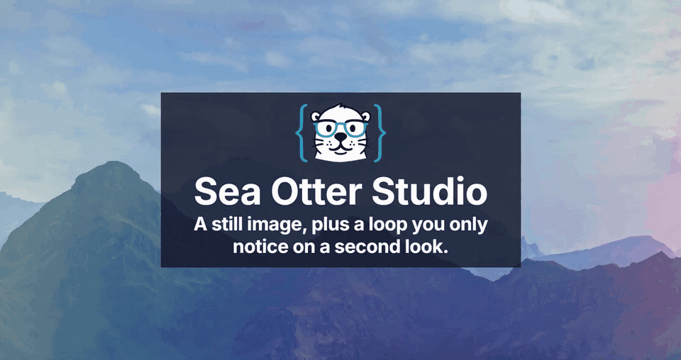 Giving a Still Hero a Little Motion with a Low-Opacity Video